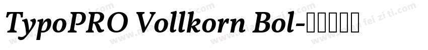 TypoPRO Vollkorn Bol字体转换